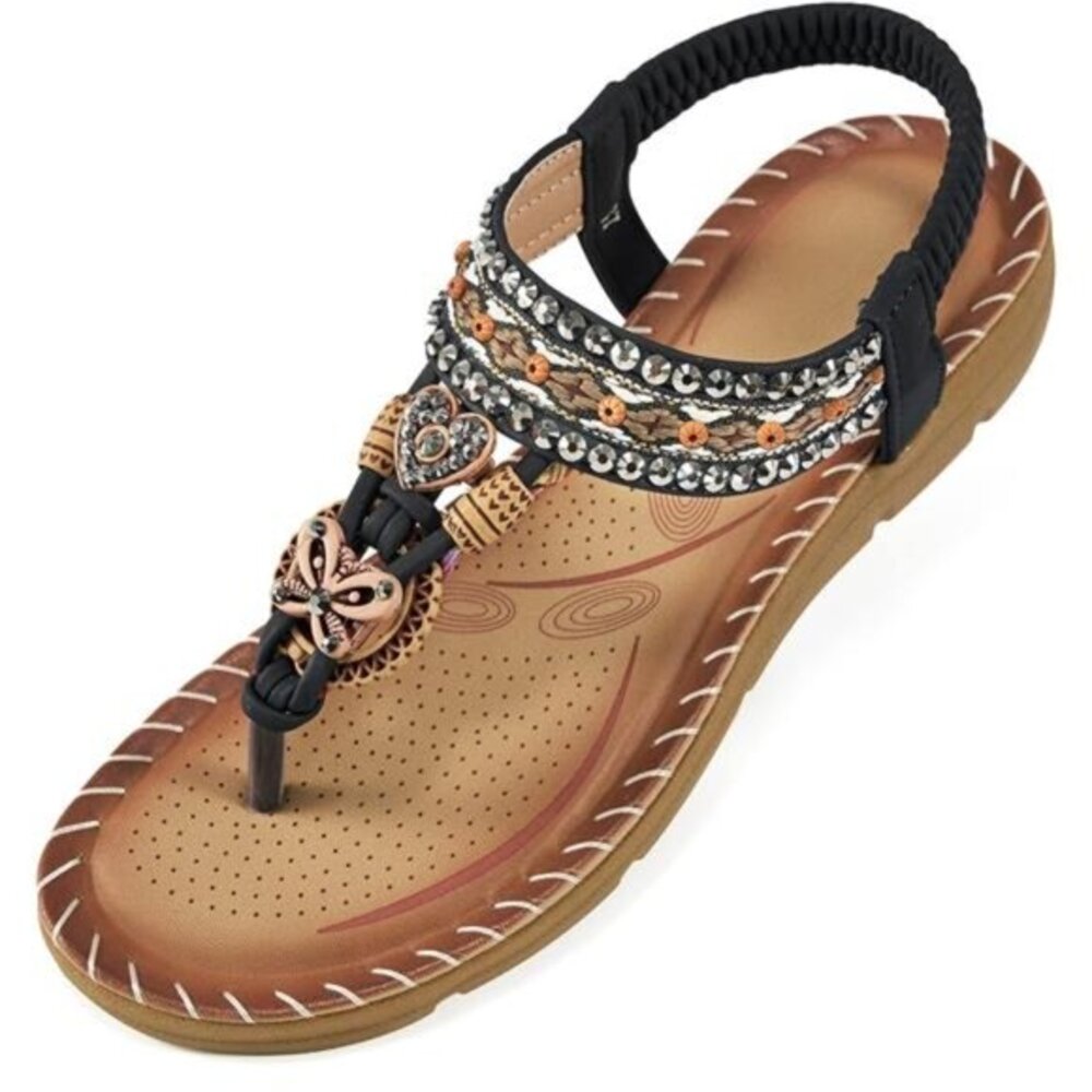 Sandals Women Flat Shoes: Dressy Summer Bohemian Flats Shoes for Women